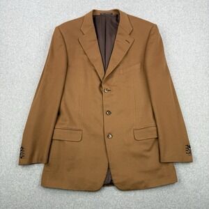 Vintage Ermenegildo Zegna Blazer Mens 44R Brown 100% Cashmere 90s‎ Sports Coat